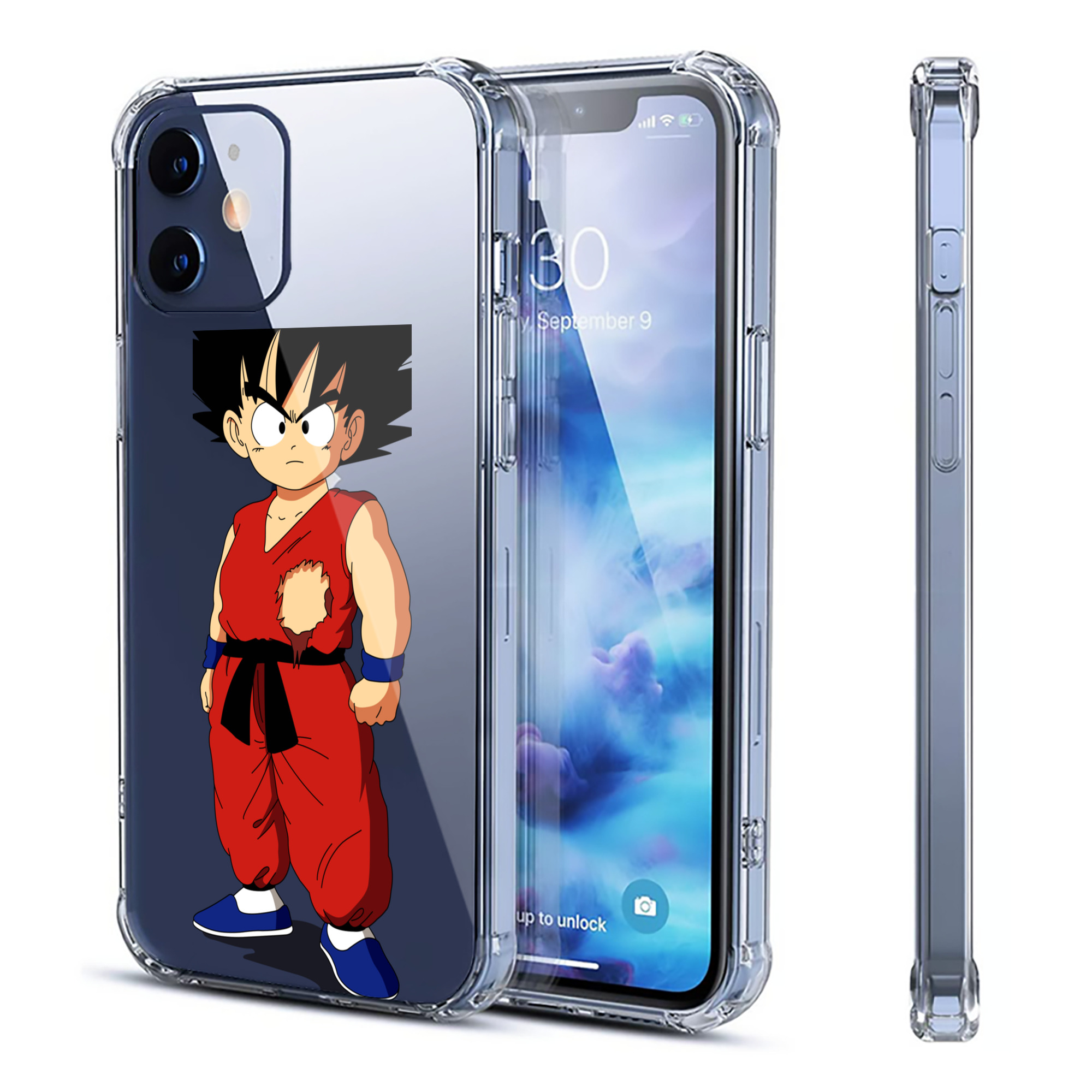 （画像用） ドラゴンボール 孫悟空（そん ごくう）Son Goku カカロット DRAGON BALL Kakarotto 【iPhone 12シリーズ対応】透明スマホケース（クリアソフトケース）